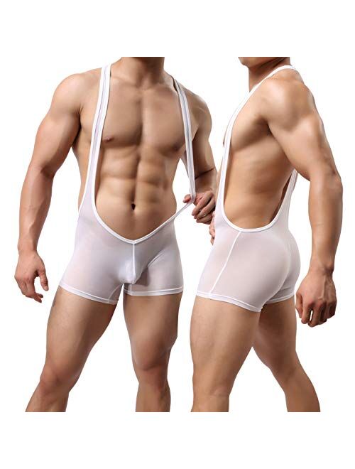 MuscleMate Premium Men's Wrestling Leotard, Men's Wrestling Singlet Bodysuit, Silky Smooth.