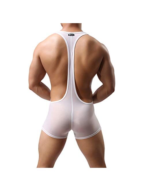 MuscleMate Premium Men's Wrestling Leotard, Men's Wrestling Singlet Bodysuit, Silky Smooth.