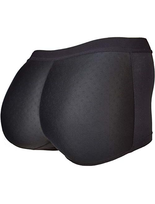 Men's Foam Padded Booty Enhancer Boyshort Brief Seamless Panties Butt Booster Underwear