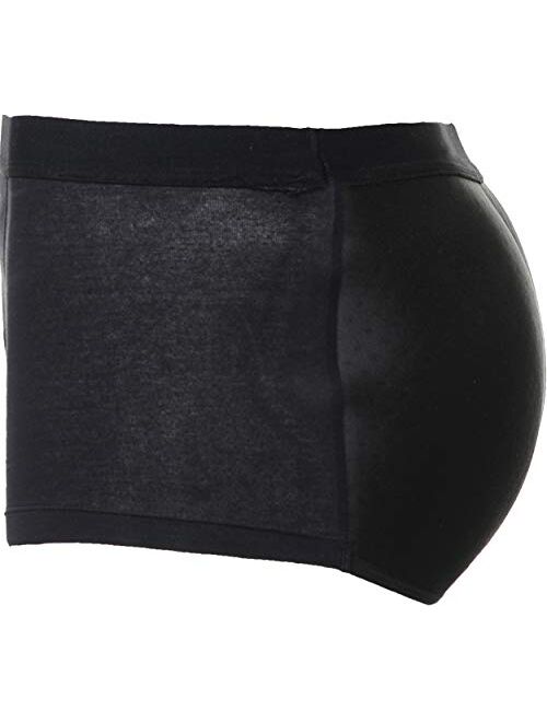 Men's Foam Padded Booty Enhancer Boyshort Brief Seamless Panties Butt Booster Underwear