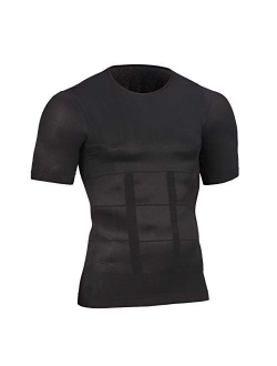 Coolsion Men Slimming Body Shaper Vest Shirt Abs Abdomen Slim Compression Tank Top