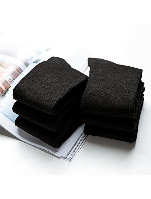 98% Cotton Rich Slight Thin Dress Socks for Business Office Mens Womens Casual Socks 6Pack