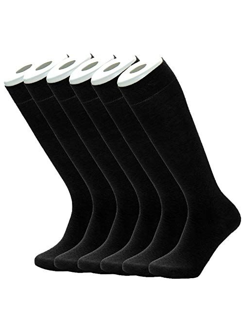 98% Cotton Rich Slight Thin Dress Socks for Business Office Mens Womens Casual Socks 6Pack