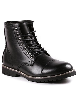 Metrocharm MC301 Men's Lace Up Cap Toe Formal Dress Casual Fashion Boots