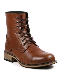 Metrocharm MC001 Men's Lace Up Cap Toe Formal Dress Casual Fashion Boots