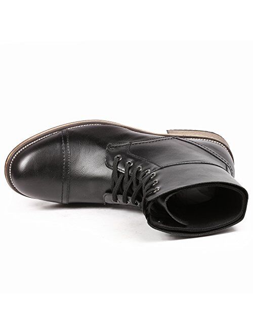 Metrocharm MC001 Men's Lace Up Cap Toe Formal Dress Casual Fashion Boots