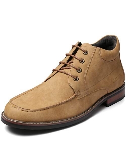 ZRIANG Men's Dress Ankle Motorcycle Leather Lined Derby Oxford Boots