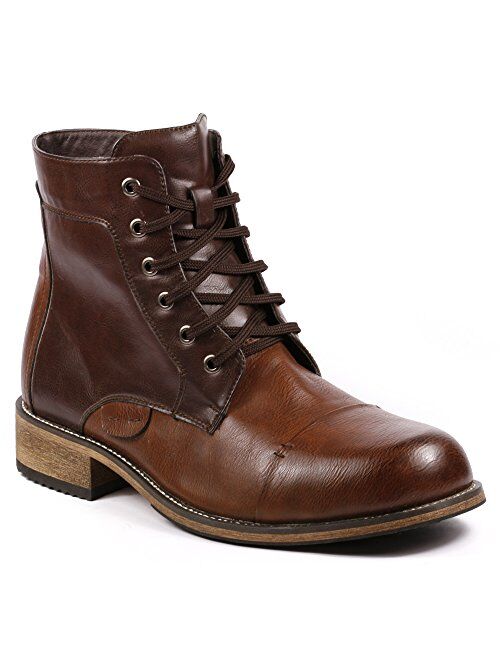 Metrocharm MC004 Men's Lace Up Cap Toe Formal Dress Casual Fashion Boots