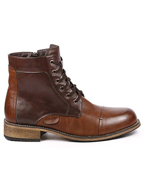 Metrocharm MC004 Men's Lace Up Cap Toe Formal Dress Casual Fashion Boots