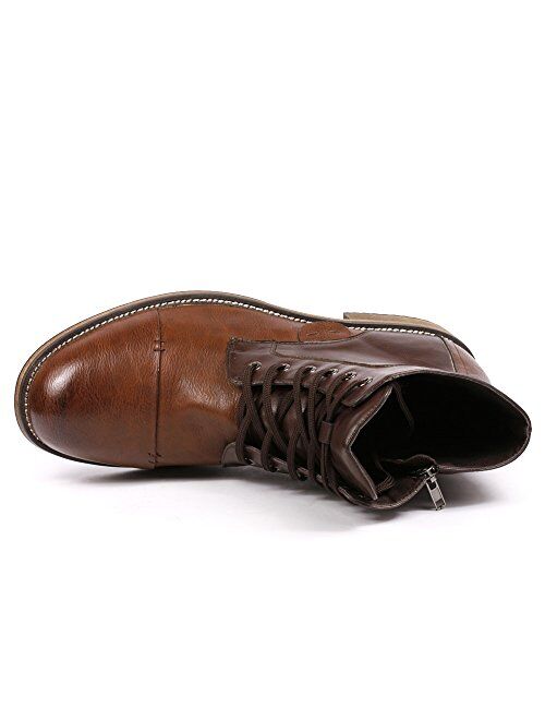 Metrocharm MC004 Men's Lace Up Cap Toe Formal Dress Casual Fashion Boots