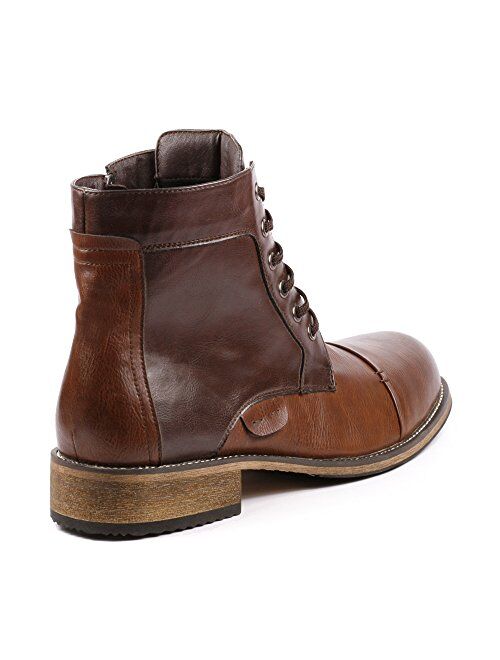 Metrocharm MC004 Men's Lace Up Cap Toe Formal Dress Casual Fashion Boots