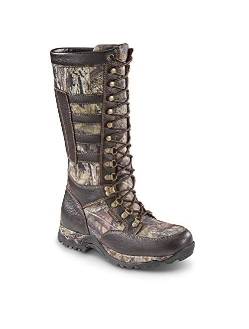 Guide Gear Mens Leather Waterproof Side-Zip Snake Boots