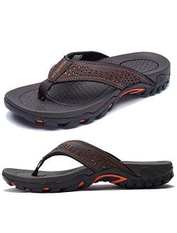 KIIU Mens Thong Sandals Indoor and Outdoor Beach Flip Flop