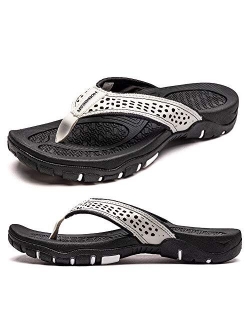 KIIU Mens Thong Sandals Indoor and Outdoor Beach Flip Flop