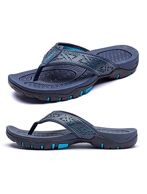 KIIU Mens Thong Sandals Indoor and Outdoor Beach Flip Flop