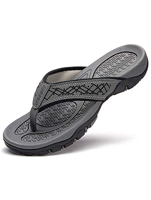 GUBARUN Mens Sport Flip Flops Comfort Casual Thong Sandals Outdoor