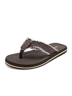 NORTIV 8 Men's Thong Flip Flops Sandals Comfortable Light Weight Beach Sandal