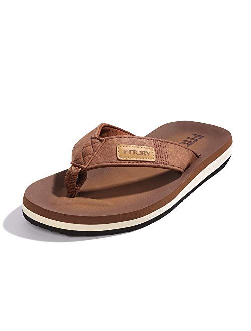 FITORY Men's Flip-Flops, Thongs Sandals Comfort Slippers for Beach