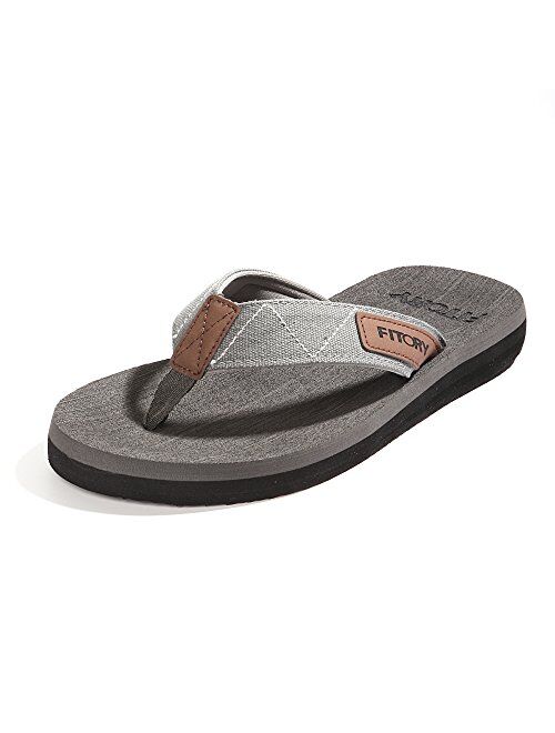 FITORY Men's Flip-Flops, Thongs Sandals Comfort Slippers for Beach