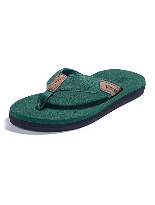 FITORY Men's Flip-Flops, Thongs Sandals Comfort Slippers for Beach