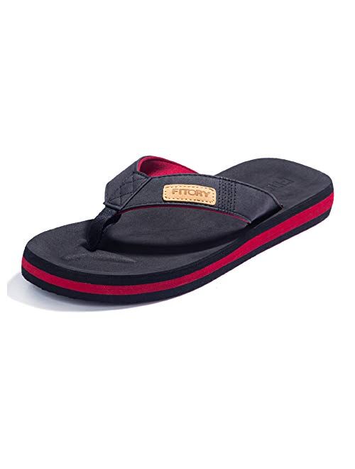 FITORY Men's Flip-Flops, Thongs Sandals Comfort Slippers for Beach