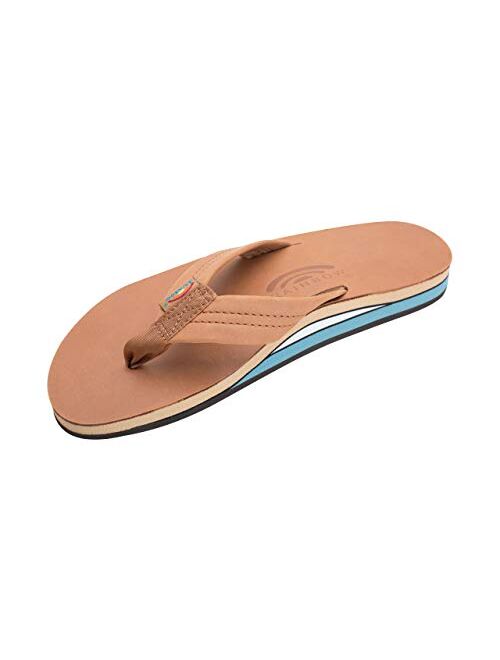 Rainbow Sandals Men's Premier Leather Double Layer with Arch Wide Strap