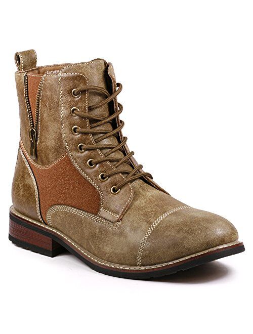 Metrocharm MET525-10 Men's Lace Up Cap Toe Military Combat Work Desert Ankle Boots