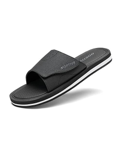 NORTIV 8 Mens Slide Sandals Comfort Lightweight Beach Shoes