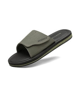 NORTIV 8 Mens Slide Sandals Comfort Lightweight Beach Shoes