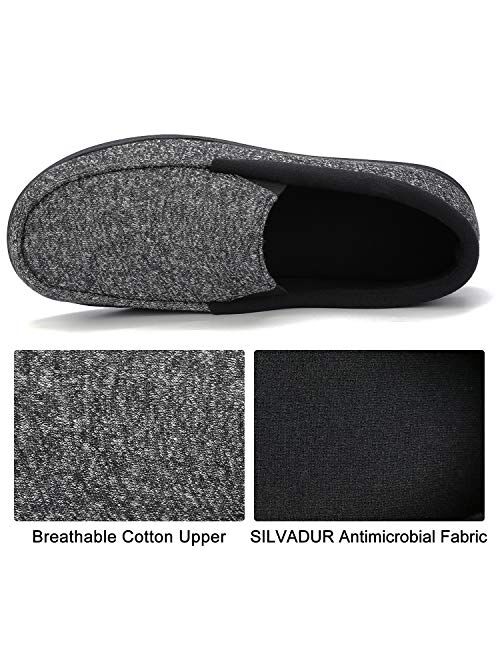 RockDove Men's Moc Slipper with SILVADUR Anti-Odor Fabric