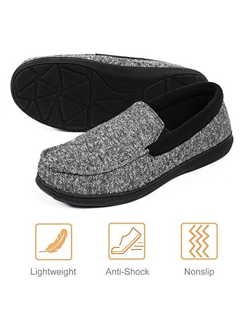 RockDove Men's Moc Slipper with SILVADUR Anti-Odor Fabric