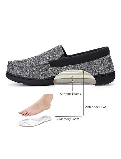 RockDove Men's Moc Slipper with SILVADUR Anti-Odor Fabric