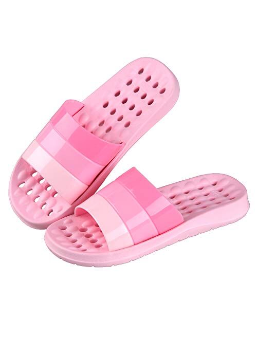 Shower Slipper, Quick Drying Non-Slip Slippers, Bathroom House and Pool Sandals, in-Door Slipper for Gym, Soft Sole