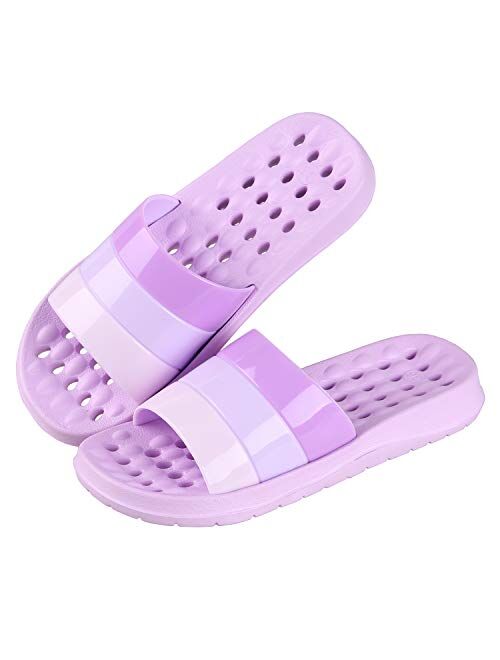 Shower Slipper, Quick Drying Non-Slip Slippers, Bathroom House and Pool Sandals, in-Door Slipper for Gym, Soft Sole