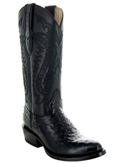 Soto Boots Men's Ostrich Print Cowboy Boots H7002