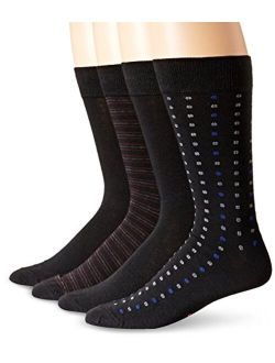 Men's 4 Pack Patterned Dress Socks