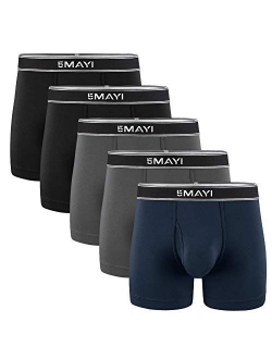 5Mayi Mens Underwear Boxer Briefs Cotton Men's Boxer Briefs Underwear Men Pack Open Fly Pouch S M L XL XXL