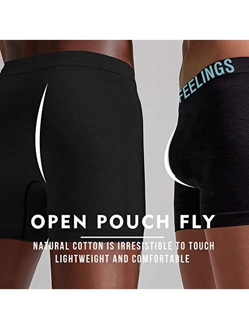 5Mayi Mens Underwear Boxer Briefs Cotton Men's Boxer Briefs Underwear Men Pack Open Fly Pouch S M L XL XXL