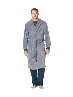 Men's Long Sleeve Cozy Soft Plush Shawl Collar Robe