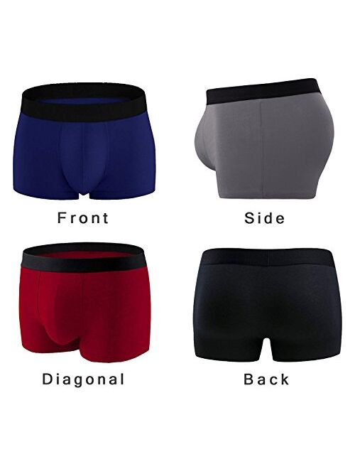 ADOLPH Men's Boxer Briefs 5 Pack No Ride-up Breathable Comfortable Cotton Sport Underwear