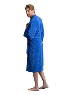 Men's Bathrobe Comfortable 100% Turkish Cotton, Soft, Warm in 10 Colors