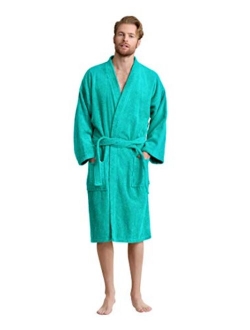 Men's Bathrobe Comfortable 100% Turkish Cotton, Soft, Warm in 10 Colors