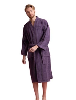 Men's Bathrobe Comfortable 100% Turkish Cotton, Soft, Warm in 10 Colors