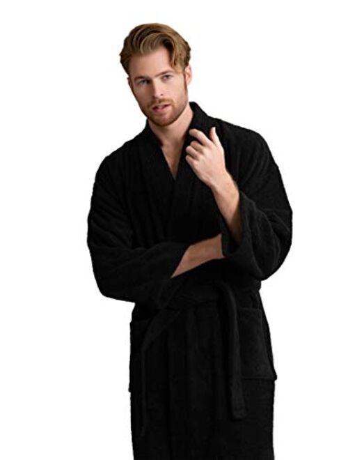 Men's Bathrobe Comfortable 100% Turkish Cotton, Soft, Warm in 10 Colors