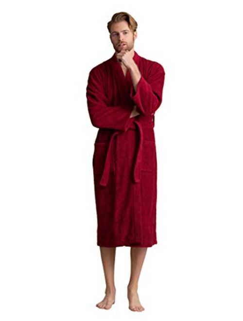 Men's Bathrobe Comfortable 100% Turkish Cotton, Soft, Warm in 10 Colors