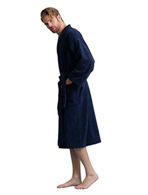 Men's Bathrobe Comfortable 100% Turkish Cotton, Soft, Warm in 10 Colors