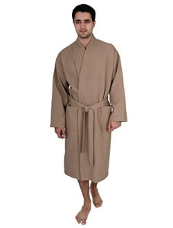 TowelSelections Men's Waffle Bathrobe Turkish Cotton Kimono Robe