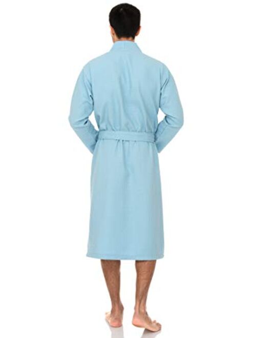 TowelSelections Men's Waffle Bathrobe Turkish Cotton Kimono Robe