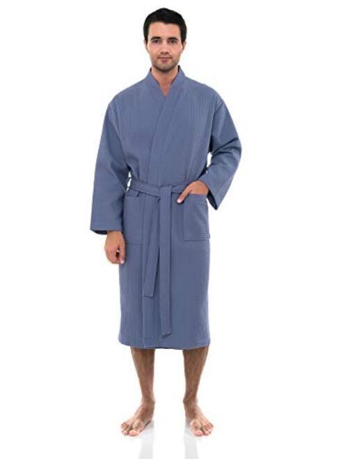 TowelSelections Men's Waffle Bathrobe Turkish Cotton Kimono Robe