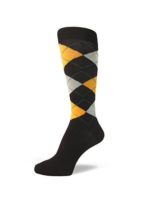 Spotlight Hosiery Elite Quality Colorful Soft Cotton Men's Argyle Dress Sock